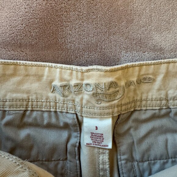Arizona Khaki Corduroy Shorts - Picture 2 of 3